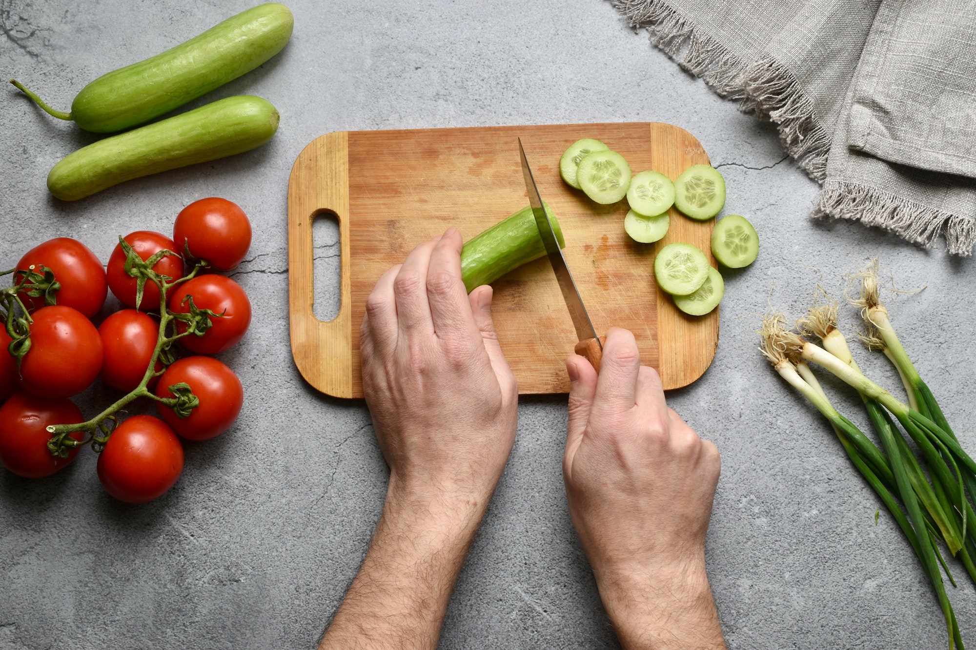 découpe de légumes